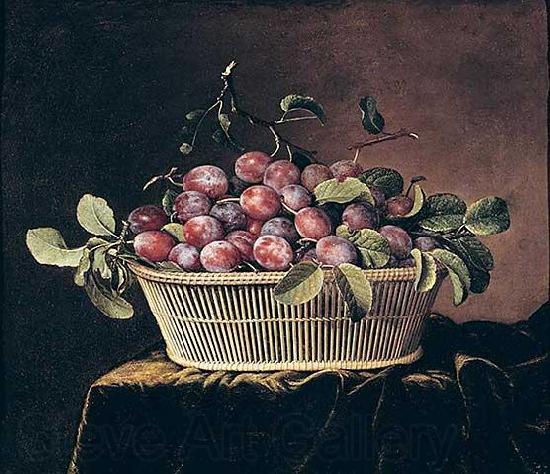 unknow artist Basket of Plums Norge oil painting art